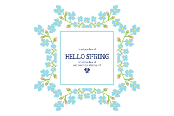 Download Simple Hello Spring Greeting Card Decor - Card decor Collection
