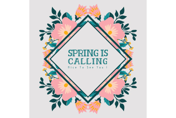 Download Cute Spring Calling Greeting Card Decor - Card decor Collection
