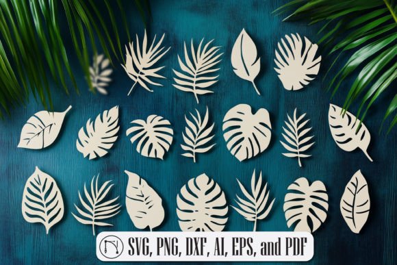 Download Tropical Leaves SVG Bundle - Leaves Collection