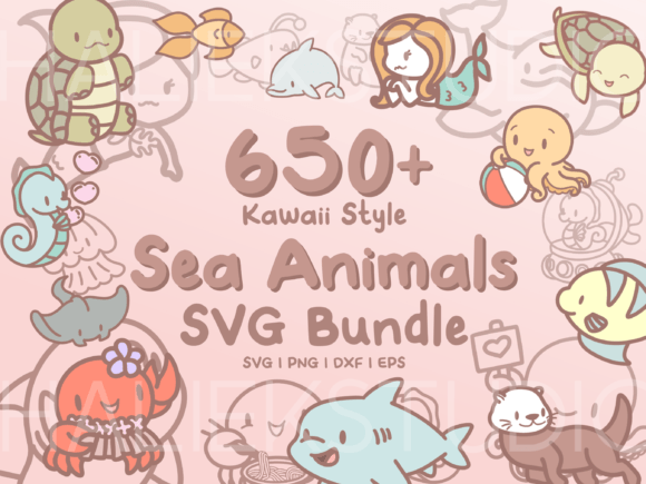 Download 650+ Sea Animals SVG Illustrations - Sea animals Collection