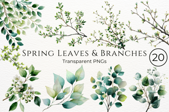Download Spring Leaves and Branches Clipart - Leaves Collection