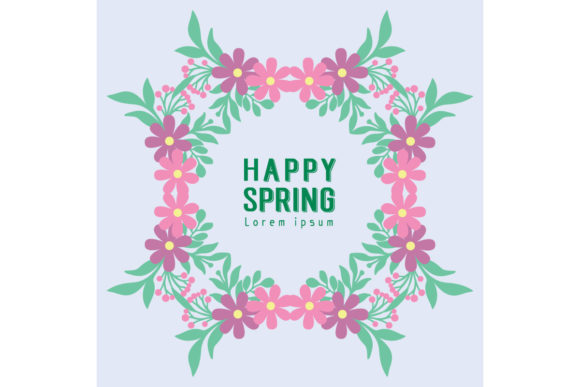 Download Cute Happy Spring Invitation Card Decor - Card decor Collection