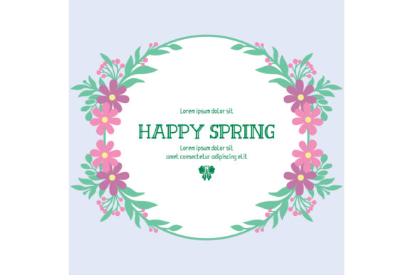 Download Cute Happy Spring Invitation Card Decor - Card decor Collection