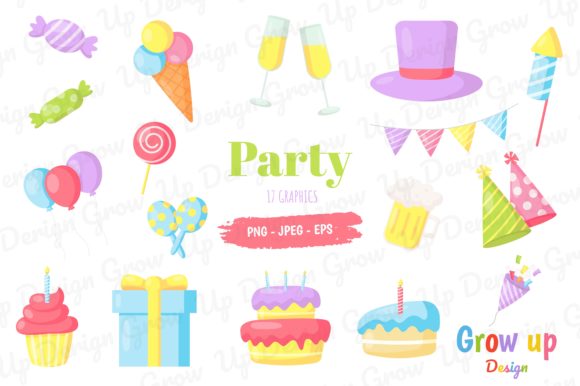 Download Party Icons Set, Carnival Festive Items - Festive Collection