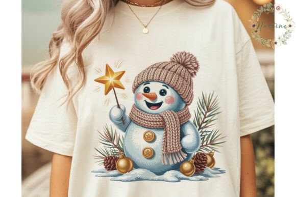 Download Festive Snowman Star Glow PNG Clipart - Festive Collection