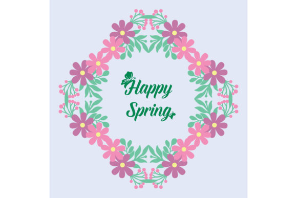 Download Cute Happy Spring Invitation Card Decor - Card decor Collection