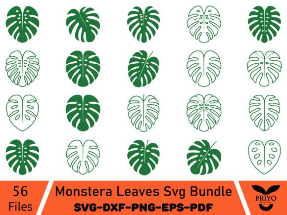 Download Monstera Leaves Svg Bundle - Leaves Collection