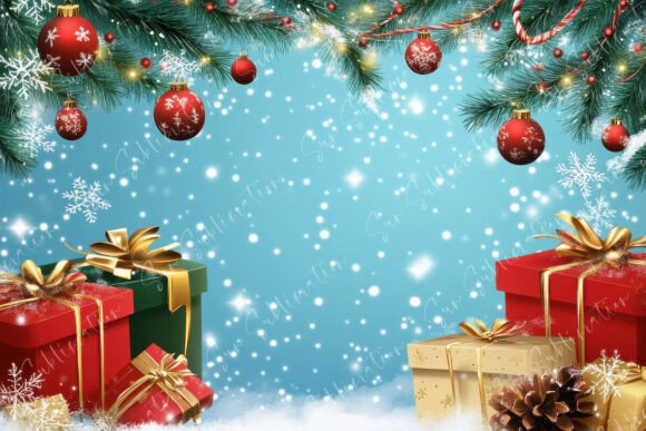 Download Festive Christmas Scene with Decorated - Festive Collection
